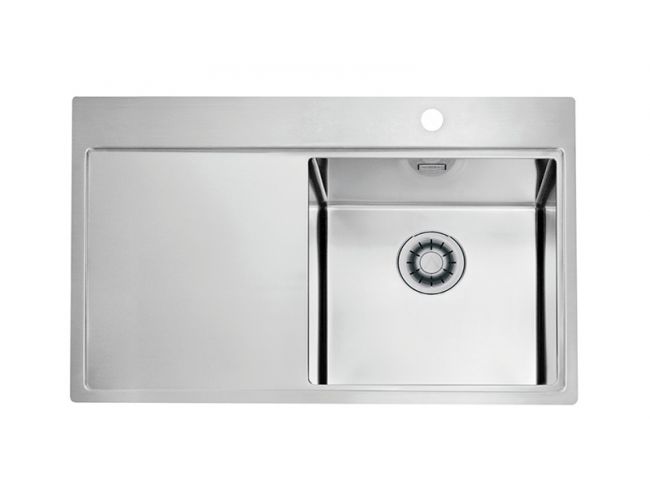 Alveus Pure 40 QC korito iz nerjavnega jekla z odcejalnikom, desno